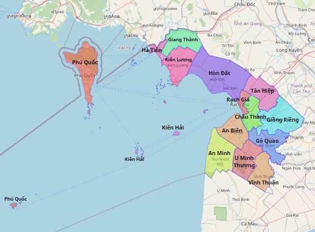 Bản đồ tỉnh Kiên Giang